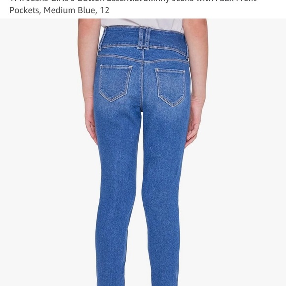 NWT Girls' Blue Skinny Jeans size 12 - Picture 3 of 5